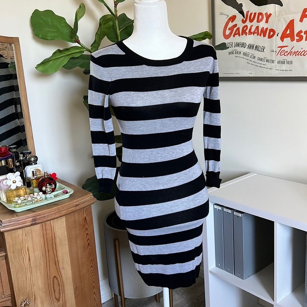 French Connection Striped Sweater Dress - Size 4